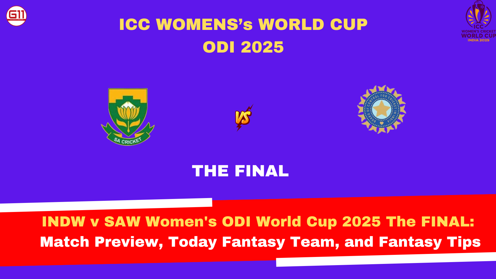 G11-Fantasy Cricket Prediction for Today's Match
